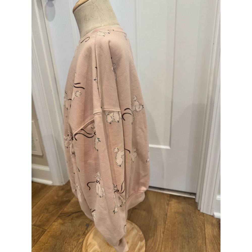 Girls Rylee + Cru Sweatshirt 6 Pink Poodle Print - Picture 2 of 6